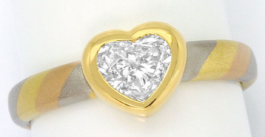Foto 2 - Designer-Ring mit 0,67ct Diamant im Herzschliff 750/900, R5021